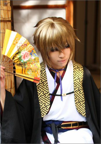 薄桜鬼 風間 千景 風 ウィッグ 【カラー変更可】 薄桜鬼 風 ウィッグ